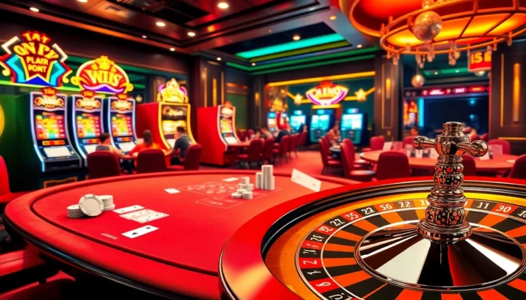 Players enjoying a thrilling game of poker at https://lc88.us/ in a luxurious casino setting.
